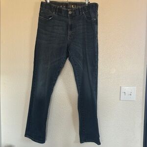 36x32 Men's Lee Modern Series Denim Dark Blue Jeans Tapered Leg